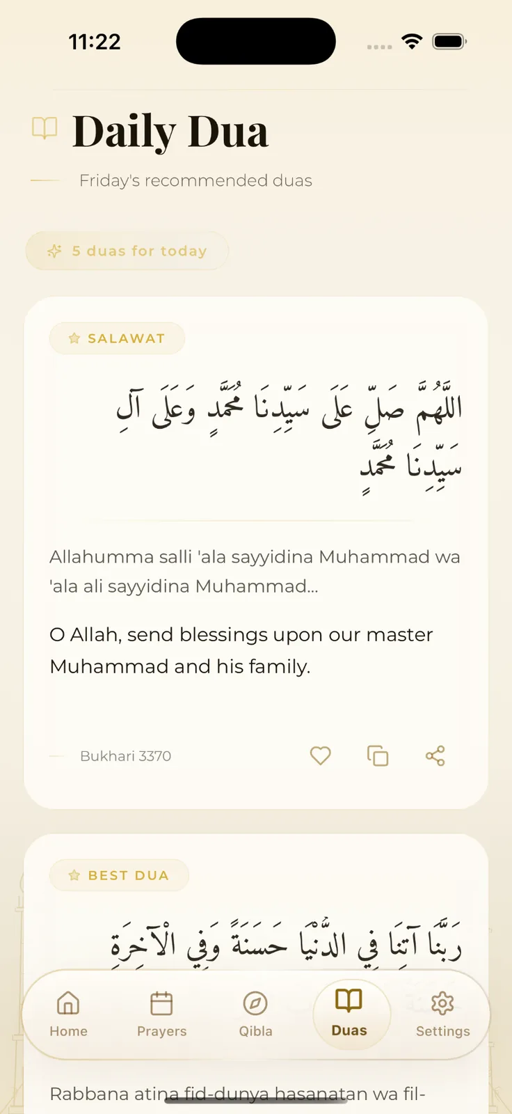 Iqama — Duas & Tasbih